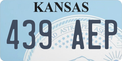KS license plate 439AEP