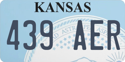 KS license plate 439AER