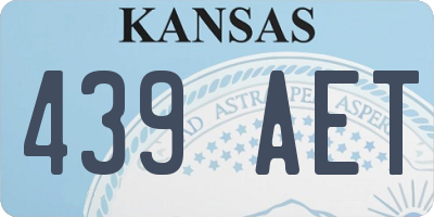 KS license plate 439AET