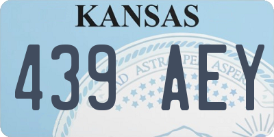 KS license plate 439AEY