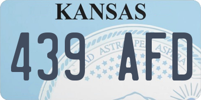 KS license plate 439AFD