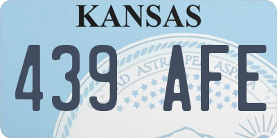 KS license plate 439AFE