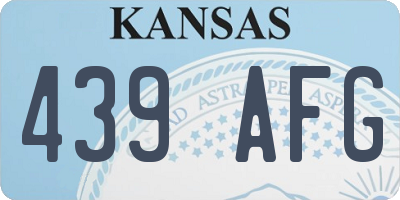 KS license plate 439AFG