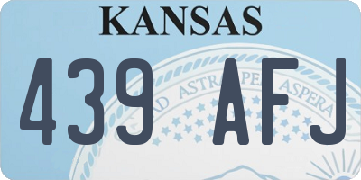 KS license plate 439AFJ