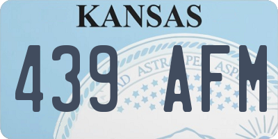 KS license plate 439AFM