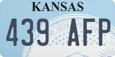 KS license plate 439AFP