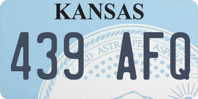 KS license plate 439AFQ