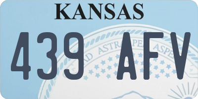 KS license plate 439AFV