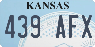KS license plate 439AFX