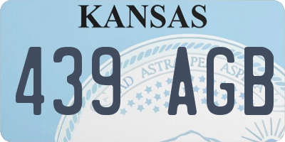 KS license plate 439AGB