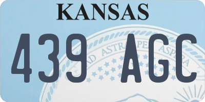 KS license plate 439AGC