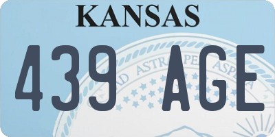 KS license plate 439AGE