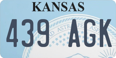 KS license plate 439AGK