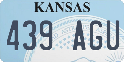 KS license plate 439AGU