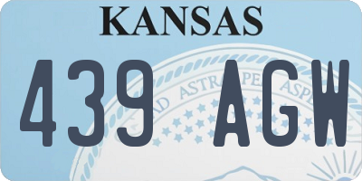 KS license plate 439AGW