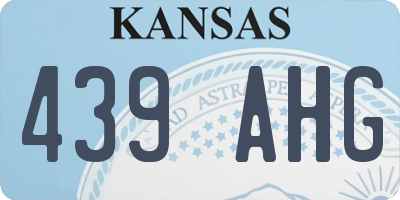 KS license plate 439AHG