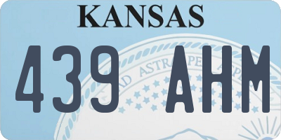 KS license plate 439AHM