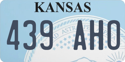 KS license plate 439AHO