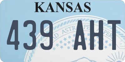 KS license plate 439AHT