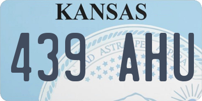 KS license plate 439AHU