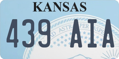 KS license plate 439AIA
