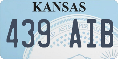 KS license plate 439AIB