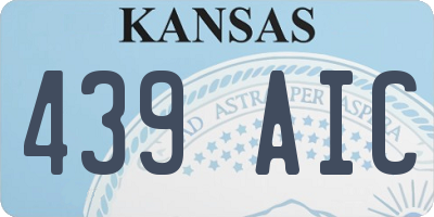 KS license plate 439AIC