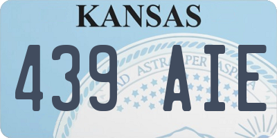 KS license plate 439AIE