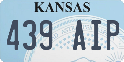 KS license plate 439AIP
