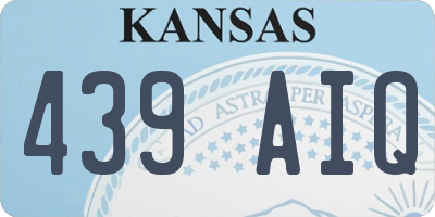 KS license plate 439AIQ