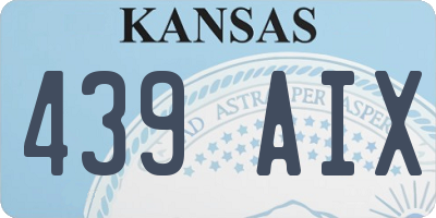 KS license plate 439AIX