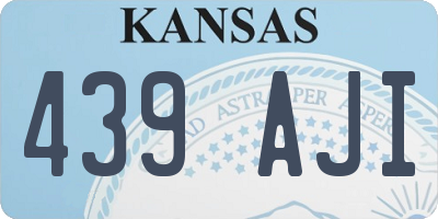 KS license plate 439AJI