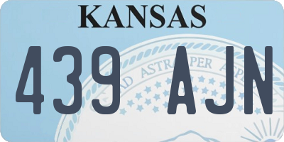KS license plate 439AJN