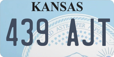 KS license plate 439AJT