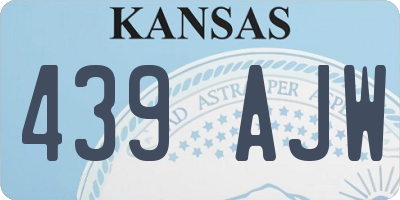 KS license plate 439AJW