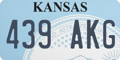 KS license plate 439AKG