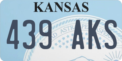 KS license plate 439AKS