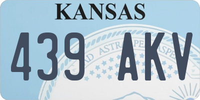 KS license plate 439AKV