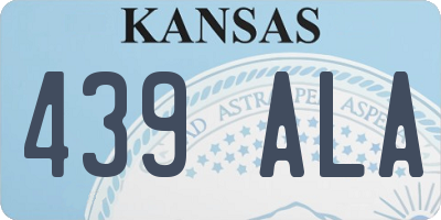 KS license plate 439ALA