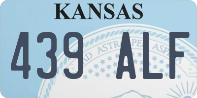 KS license plate 439ALF