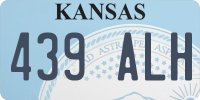 KS license plate 439ALH