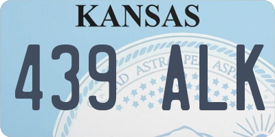 KS license plate 439ALK