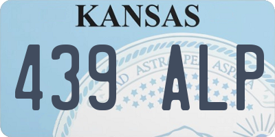 KS license plate 439ALP