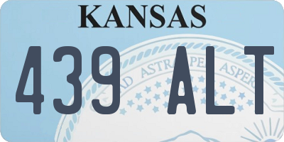 KS license plate 439ALT