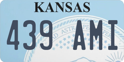 KS license plate 439AMI