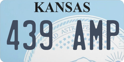 KS license plate 439AMP