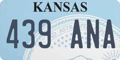 KS license plate 439ANA