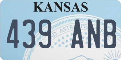 KS license plate 439ANB