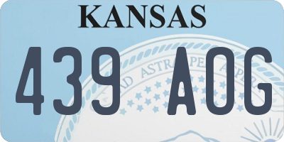 KS license plate 439AOG