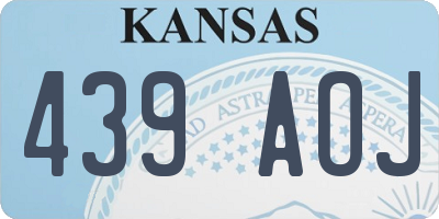 KS license plate 439AOJ